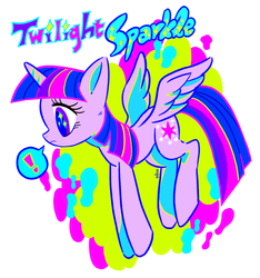 Size: 880x940 | Tagged: dead source, safe, artist:area, twilight sparkle, alicorn, pony, g4, cute, exclamation point, female, mare, pictogram, pixiv, solo, speech bubble, twiabetes, twilight sparkle (alicorn)