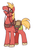 Size: 400x600 | Tagged: safe, artist:bartolomeus_, big macintosh, earth pony, pony, g4, bit, bridle, male, open mouth, reins, saddle, solo, stallion, sweat, tack