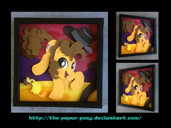 Size: 1280x958 | Tagged: safe, artist:the-paper-pony, boneless, cheese sandwich, g4, hat, male, open mouth, solo