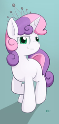 Size: 625x1298 | Tagged: safe, artist:mcsadat, artist:transgressors-reworks, color edit, edit, sweetie belle, g4, accessory theft, colored, female, smug, solo, tiara