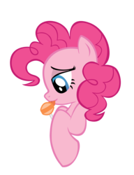 Size: 2700x3507 | Tagged: safe, artist:kuren247, pinkie pie, g4, female, high res, lollipop, simple background, solo, transparent background, vector