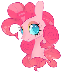 Size: 1499x1713 | Tagged: safe, pinkie pie, g4, eyeshadow, female, portrait, simple background, solo, transparent background