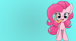 Size: 1280x693 | Tagged: safe, artist:arcuswind, pinkie pie, g4, drool, female, long tongue, solo, tongue out, wat