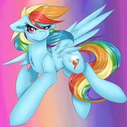 Size: 1000x1000 | Tagged: safe, artist:cocopony1001, rainbow dash, g4, chest fluff, female, solo