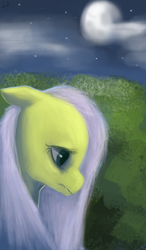 Size: 700x1200 | Tagged: safe, artist:dogduck, fluttershy, g4, female, sad, solo