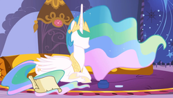 Size: 1280x720 | Tagged: safe, edit, screencap, princess celestia, g4, female, no face, solo