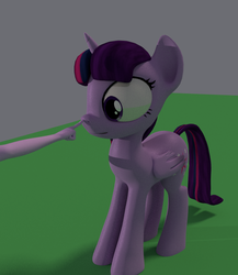 Size: 769x885 | Tagged: safe, artist:3d thread, twilight sparkle, alicorn, pony, g4, 3d, 3d model, blender, boop, female, looking at something, mare, smiling, solo, twilight sparkle (alicorn), wings