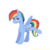 Size: 1024x1024 | Tagged: dead source, safe, artist:suenden-hund, rainbow dash, pegasus, pony, g4, concave belly, fluffy, rainbow blitz, ribcage, rule 63, simple background, slender, solo, standing, thin, transparent background