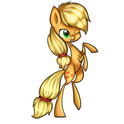 Size: 1000x1004 | Tagged: safe, artist:pinipy, applejack, g4, female, solo