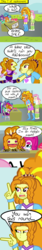 Size: 1490x8910 | Tagged: safe, artist:oneovertwo, adagio dazzle, aria blaze, fluttershy, pinkie pie, sonata dusk, comic:which is switch, equestria girls, g4, my little pony equestria girls: rainbow rocks, bake sale, comic, cookie, cupcake, fgsfds, puppet, puppet adagio, the dazzlings