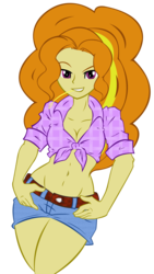 Size: 2300x4071 | Tagged: safe, artist:alexandru1208, adagio dazzle, equestria girls, g4, my little pony equestria girls: rainbow rocks, belly button, cleavage, clothes, daisy dukes, female, front knot midriff, midriff, solo