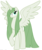 Size: 753x892 | Tagged: safe, artist:faith-wolff, alicorn, changeling, changeling queen, kaiju pony, pony, fanfic:the bridge, disguise, disguised changeling, godzilla (series), mothra, mothra lea, raised hoof, simple background, solo, transparent background