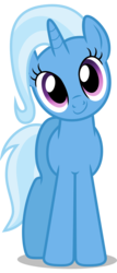 Size: 3000x7000 | Tagged: safe, artist:byteslice, artist:dashiesparkle, trixie, pony, unicorn, g4, cute, diatrixes, female, head tilt, looking at you, mare, simple background, smiling, solo, standing, svg, transparent background, vector