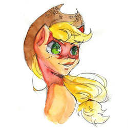 Size: 747x747 | Tagged: safe, artist:my-magic-dream, applejack, g4, female, smiling, solo