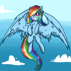 Size: 5000x5000 | Tagged: safe, artist:amberony, rainbow dash, g4, absurd resolution, female, flying, solo