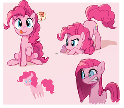 Size: 890x775 | Tagged: safe, artist:baekgup, pinkie pie, earth pony, pony, g4, facial expressions, female, mare, pinkamena diane pie, pointy ponies, sketch, sketch dump, solo