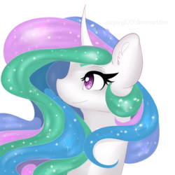 Size: 2000x2000 | Tagged: safe, artist:cocopony1001, princess celestia, alicorn, pony, g4, ear fluff, female, high res, mare, simple background, solo, transparent background