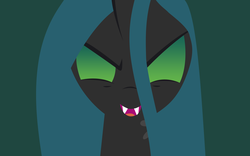 Size: 1920x1200 | Tagged: dead source, safe, artist:nicolasnsane, queen chrysalis, changeling, changeling queen, g4, fangs, minimalist, vector, wallpaper