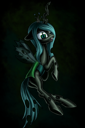 Size: 600x900 | Tagged: safe, artist:1nakir1, queen chrysalis, changeling, changeling queen, g4, crown, female, jewelry, regalia, solo