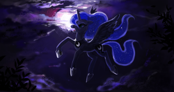 Size: 2864x1520 | Tagged: safe, artist:quizia, princess luna, g4, female, moon, solo