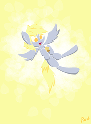 Size: 2727x3720 | Tagged: safe, artist:luxaestas, derpy hooves, pegasus, pony, g4, female, flying, high res, mare, muffin, solo