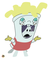 Size: 4617x5492 | Tagged: safe, artist:liracrown, rarity, pony, unicorn, g4, absurd resolution, angry, annoyed, clothes, cosplay, costume, crossover, female, food, food costume, french fries, french fries costume, frybo, mare, mascot, minimalist, simple background, solo, steven universe, transparent background