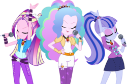 Size: 1280x849 | Tagged: artist needed, safe, adagio dazzle, aria blaze, princess cadance, princess celestia, princess luna, sonata dusk, equestria girls, g4, my little pony equestria girls: rainbow rocks, alternate hairstyle, clothes swap, hilarious in hindsight, palette swap, simple background, the dazzlings, transparent background