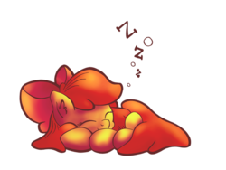 Size: 800x600 | Tagged: safe, artist:bobdude0, artist:xhazxmatx, apple bloom, earth pony, pony, g4, adorabloom, cute, eyes closed, female, filly, foal, prone, simple background, sleeping, smiling, solo, transparent background, zzz