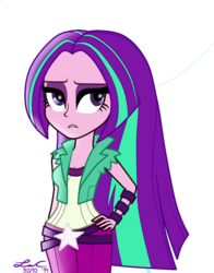 Size: 900x1150 | Tagged: safe, artist:allpony, artist:lisan1997, aria blaze, equestria girls, g4, my little pony equestria girls: rainbow rocks, alternate hairstyle, female, loose hair, simple background, solo, transparent background, vector