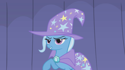 Size: 1366x768 | Tagged: safe, screencap, trixie, pony, unicorn, boast busters, g4, female, mare, solo