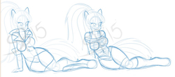 Size: 504x224 | Tagged: safe, artist:xxxsketchbookxxx, sonata dusk, anthro, g4, female, human facial structure, sketch, solo, wip