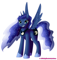 Size: 1044x1092 | Tagged: safe, artist:relaxn, princess luna, g4, female, solo