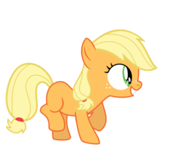 Size: 700x600 | Tagged: safe, artist:s.guri, applejack, g4, filly, simple background, smiling, transparent background, vector