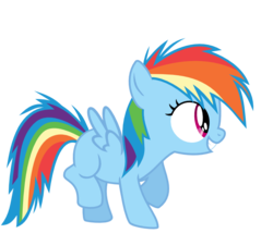 Size: 700x600 | Tagged: safe, artist:s.guri, rainbow dash, pegasus, pony, g4, cute, dashabetes, excited, female, filly, filly rainbow dash, simple background, smiling, solo, transparent background, vector, younger