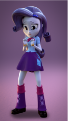 Size: 1080x1920 | Tagged: safe, artist:3d thread, artist:creatorofpony, edit, rarity, twilight sparkle, equestria girls, g4, 3d, blender, boots, clothes, clothes swap, female, shoes, solo, the worst possible thing, twilight sparkle's clothes