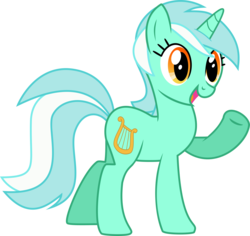 Size: 3166x2989 | Tagged: safe, artist:doctor-derpy, lyra heartstrings, pony, unicorn, g4, female, high res, simple background, solo, transparent background, vector, waving