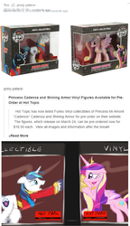 Size: 532x923 | Tagged: safe, artist:frist44, princess cadance, shining armor, alicorn, pony, unicorn, g4, bipedal, bipedal leaning, box, crying, cutie mark, eye contact, feels, female, floppy ears, fluffy, frown, funko, hot topic, leaning, looking at each other, male, mare, meta, pushing, sad, separation, ship:shiningcadance, shipping, stallion, straight, toy, tragedy, tragically funny, vinyl collectible, you monster
