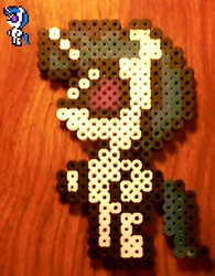 Size: 1586x2035 | Tagged: safe, artist:superstrider, dj pon-3, vinyl scratch, g4, female, perler beads, photo, solo