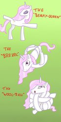 Size: 632x1264 | Tagged: safe, artist:puzzlemint, fleur-de-lis, g4, contortionist, female, flexible, pose, silly, smiling, solo, tongue out