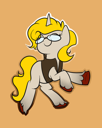 Size: 800x1000 | Tagged: safe, artist:star, oc, oc only, oc:sunbather, pony, clothes, female, glasses, jacket, mare
