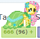 Size: 81x79 | Tagged: safe, fluttershy, g4, 666, april fools, april fools 2015, clothes, desktop ponies, dress, exploitable meme, gala dress, meme, meta, number of the beast, solo, tags