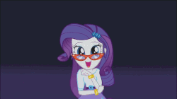 Size: 642x360 | Tagged: safe, screencap, rarity, equestria girls, g4, life is a runway, animated, animated screencap, boots, female, glasses, shoes