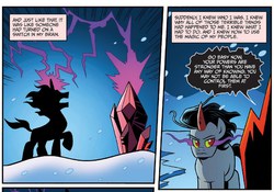 Size: 1137x794 | Tagged: safe, idw, official comic, king sombra, pony, umbrum, unicorn, fiendship is magic #1, g4, my little pony: fiendship is magic, siege of the crystal empire, spoiler:comic, colt, comic, crystal, dark crystal, male, sombra eyes