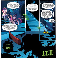 Size: 815x847 | Tagged: safe, idw, king sombra, princess cadance, twilight sparkle, alicorn, pony, umbrum, fiendship is magic #1, g4, my little pony: fiendship is magic, spoiler:comic, duo, female, mare, sisters-in-law, twilight sparkle (alicorn)