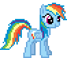 Size: 98x86 | Tagged: artist needed, safe, rainbow dash, g4, animated, desktop ponies, female, simple background, solo, sprite, transparent background