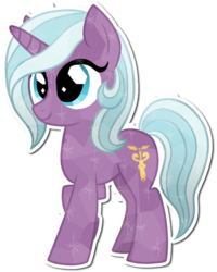 Size: 600x749 | Tagged: safe, artist:tambelon, idw, radiant hope, crystal pony, pony, g4, spoiler:comic, spoiler:comicfiendshipismagic1, raised hoof, simple background, smiling, solo, sparkles, transparent background