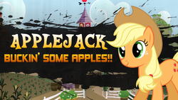 Size: 1920x1080 | Tagged: safe, artist:dashiemlpfim, applejack, g4, parody, style emulation, super smash bros., super smash bros. 4, sweet apple acres, vector, wallpaper