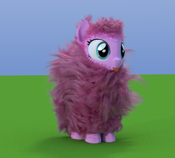 Size: 886x799 | Tagged: safe, artist:3d thread, oc, oc only, oc:fluffle puff, 3d, 3d model, blender, solo, tongue out