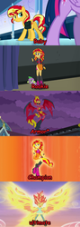 Size: 533x1500 | Tagged: safe, screencap, spike, sunset shimmer, dog, equestria girls, g4, my little pony equestria girls: rainbow rocks, my past is not today, digimon, fiery wings, spike the dog, sunset phoenix, sunset satan