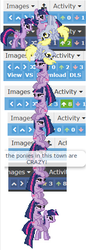 Size: 227x663 | Tagged: safe, derpy hooves, twilight sparkle, alicorn, pony, g4, desktop ponies, female, mare, ponies riding ponies, ponies riding ponies riding ponies, riding, self riding, twilight sparkle (alicorn), twilight stackle, we need to go deeper